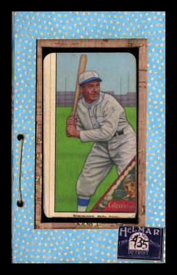 Picture, Helmar Brewing, T206-Helmar Card # 435, Al SIMMONS (HOF), Batting stance, purple fence, Philadelphia Athletics